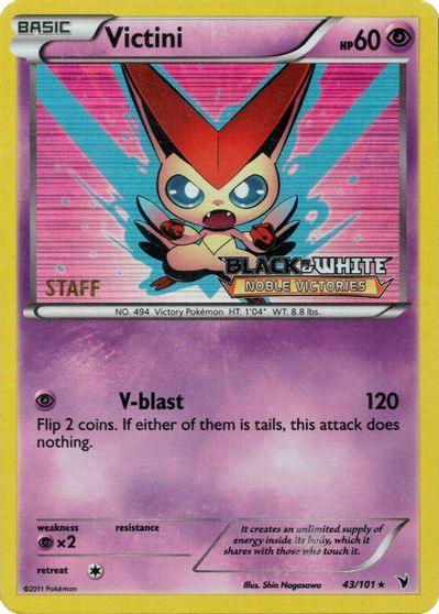 Victini (43/101) (Staff Prerelease Promo) [Black & White: Black Star Promos] - for just $40! 