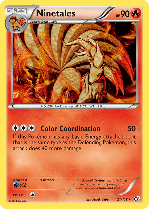 Ninetales (21/113) [Black & White: Legendary Treasures] - for just $1! 