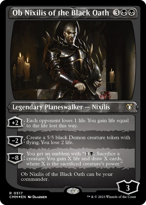 Ob Nixilis of the Black Oath (Foil Etched) [Commander Masters] - Just $1.15! Shop now at Retro Gaming of Denver