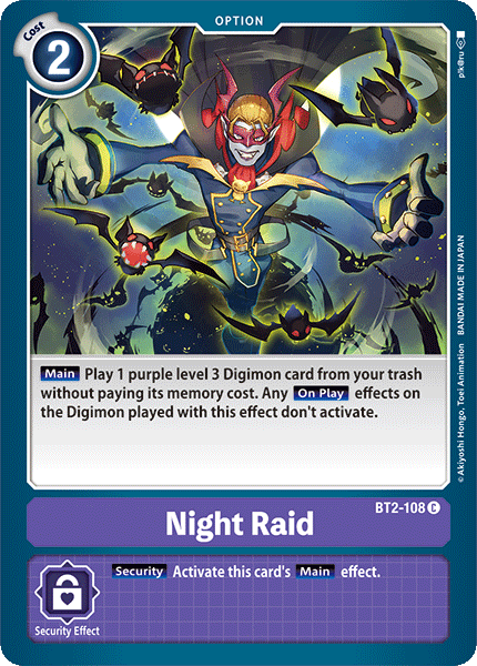 Night Raid [BT2-108] [Release Special Booster Ver.1.0] - Just $0.09! Shop now at Retro Gaming of Denver