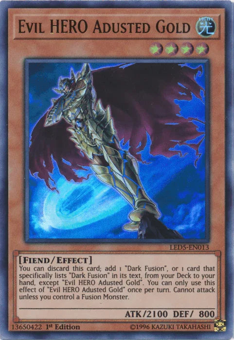 Evil Hero Adusted Gold [LED5-EN013] Ultra Rare - for just $2.55! 