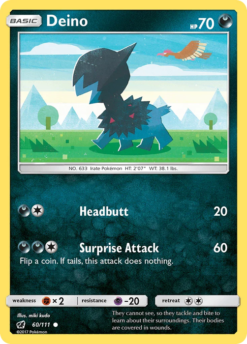 Deino (60/111) [Sun & Moon: Crimson Invasion] - for just $0.10! 