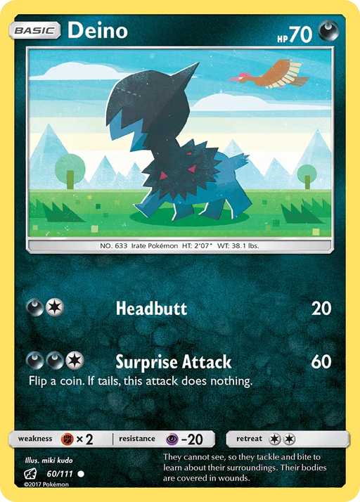 Deino (60/111) [Sun & Moon: Crimson Invasion] - for just $0.10! 
