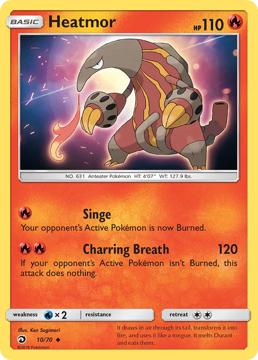 Heatmor (10/70) [Sun & Moon: Dragon Majesty] - for just $0.10! 