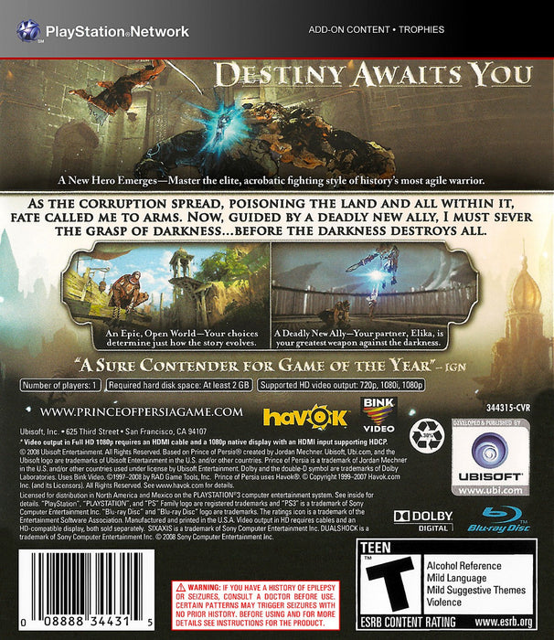 Prince of Persia – PlayStation 3 (PS3) - for just $12.99! 