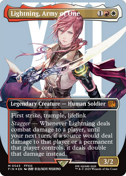 Lightning, Army of One (FIN-545) - FINAL FANTASY (Borderless) Foil - for just $41.48! 