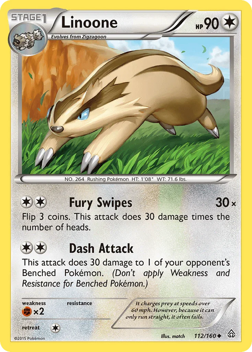 Linoone (112/160) [XY: Primal Clash] - for just $0.15! 