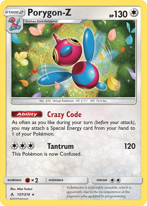 Porygon-Z (157/214) [Sun & Moon: Unbroken Bonds] - for just $0.65! 