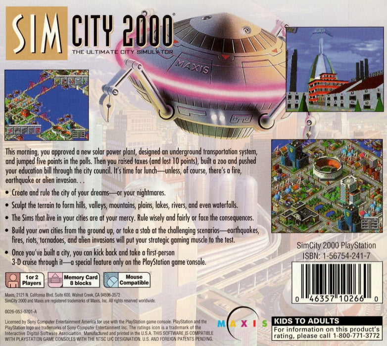 SimCity 2000 – PlayStation 1 (PS1) - for just $0! 