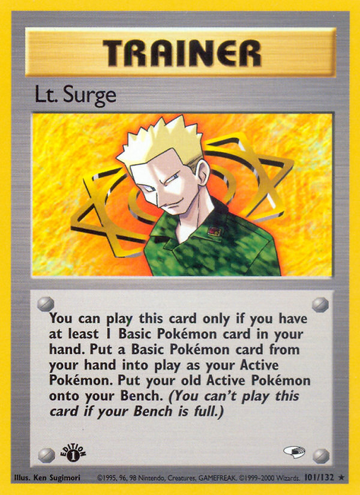 Lt. Surge (101/132) [Gym Heroes 1st Edition] - Just $2.45! Shop now at Retro Gaming of Denver