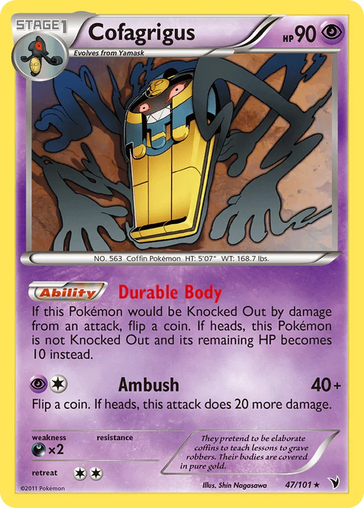 Cofagrigus (47/101) [Black & White: Noble Victories] - for just $1.05! 