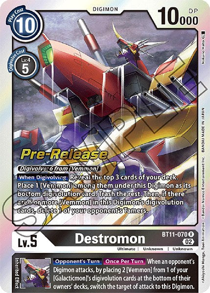 Destromon [BT11-070] [Dimensional Phase Pre-Release Promos] - Just $0.35! Shop now at Retro Gaming of Denver