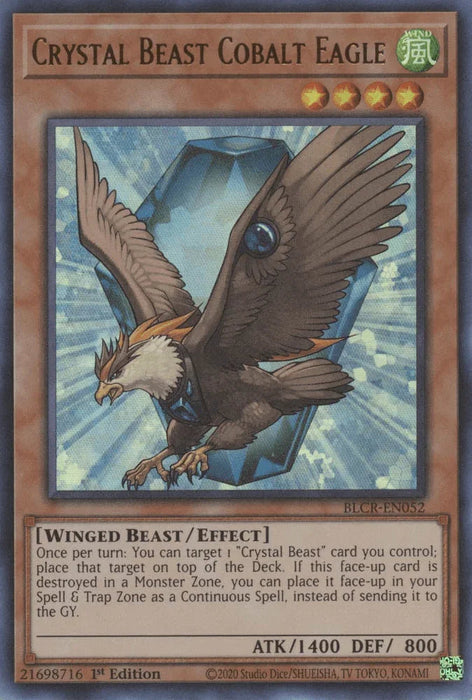 Crystal Beast Cobalt Eagle [BLCR-EN052] Ultra Rare - for just $0.15! 