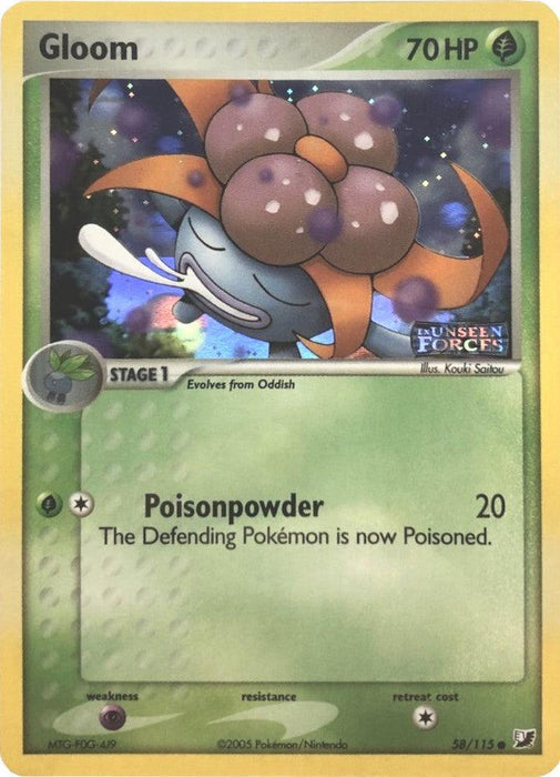 Gloom (58/115) (Stamped) [EX: Unseen Forces] - for just $16.15! 