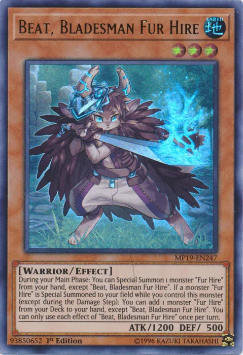 Beat, Bladesman Fur Hire [MP19-EN247] Ultra Rare - for just $0.60! 