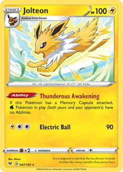 Jolteon (047/185) [Sword & Shield: Vivid Voltage] - for just $0.15! 