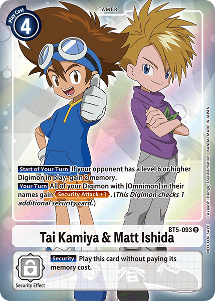 Tai Kamiya & Matt Ishida [BT5-093] (Buy-A-Box Promo) [Battle of Omni Promos] - Just $0.50! Shop now at Retro Gaming of Denver