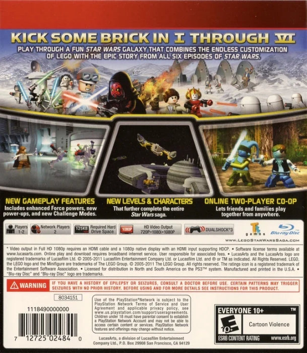 LEGO Star Wars: The Complete Saga [Greatest Hits] – PlayStation 3 (PS3) - for just $11.99! 