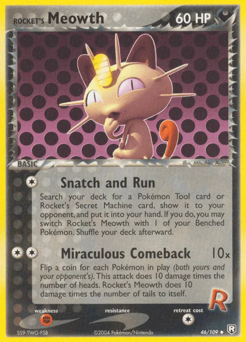 Rocket's Meowth (46/109) [EX: Team Rocket Returns] - for just $6! 