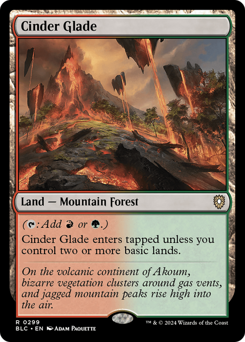 Cinder Glade (BLC-299) - Bloomburrow Commander - for just $0.10! 