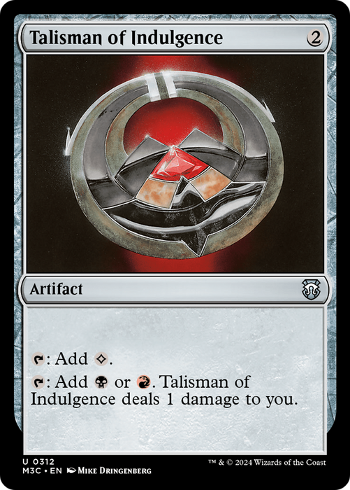 Talisman of Indulgence (Ripple Foil) [Modern Horizons 3 Commander] - Just $2! Shop now at Retro Gaming of Denver