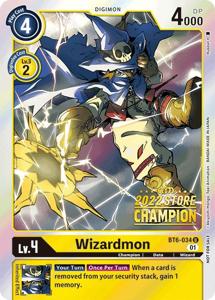 Wizardmon [BT6-034] (2022 Store Champion) [Double Diamond Promos] - Just $2.70! Shop now at Retro Gaming of Denver