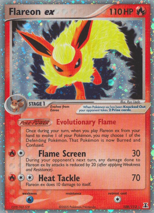 Flareon ex (108/113) [EX: Delta Species] - for just $84.65! 