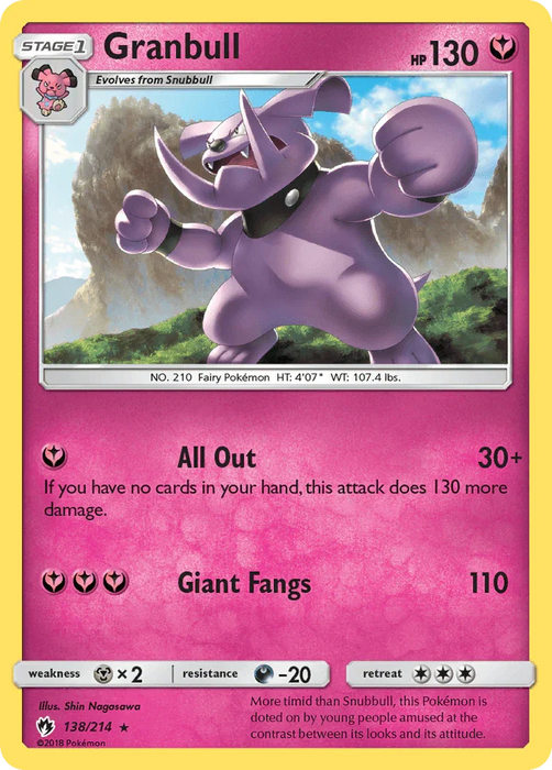 Granbull (138/214) [Sun & Moon: Lost Thunder] - for just $0.25! 
