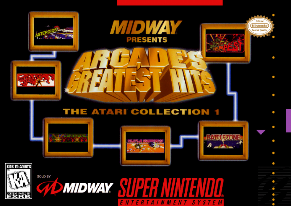Arcade's Greatest Hits Atari Collection 1 – Super Nintendo Entertainment System (SNES) - for just $17.99! 