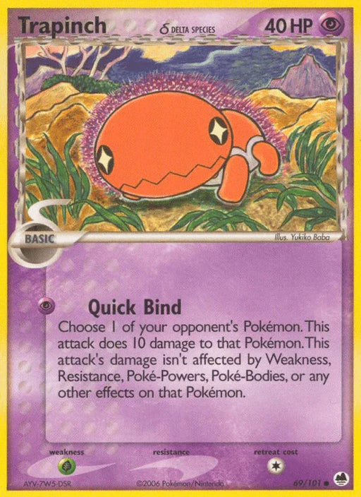 Trapinch (69/101) (Delta Species) [EX: Dragon Frontiers] - for just $0.50! 