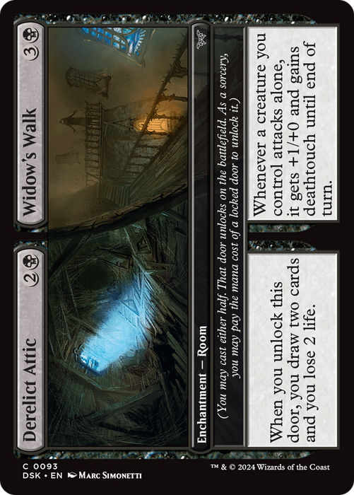 Derelict Attic // Widow's Walk (DSK-093) - Duskmourn: House of Horror Foil - for just $0.05! 