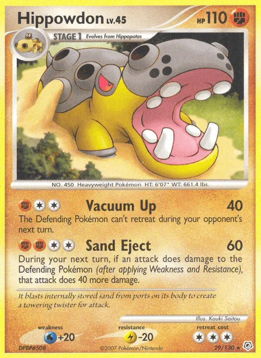 Hippowdon (29/130) [Diamond & Pearl: Base Set] - for just $0.50! 
