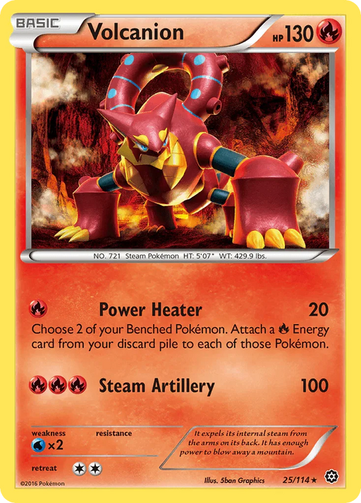 Volcanion (25/114) [XY: Steam Siege] - for just $0.15! 
