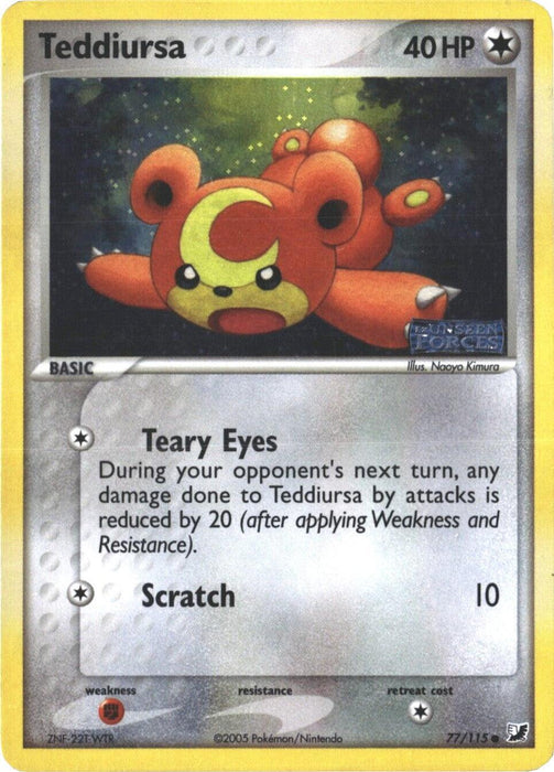 Teddiursa (77/115) (Stamped) [EX: Unseen Forces] - for just $18! 