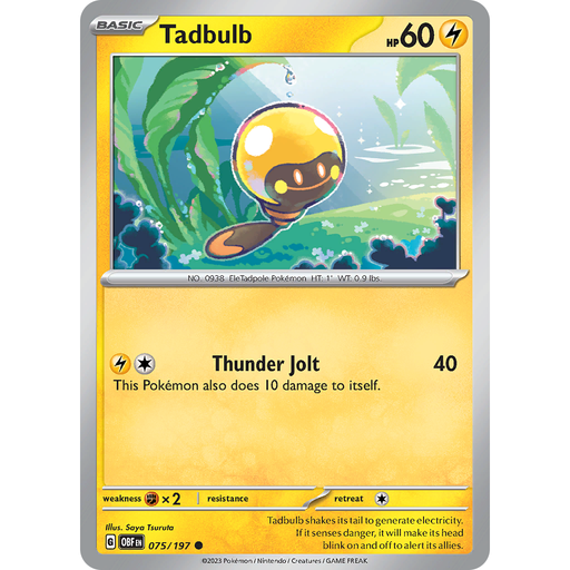 Tadbulb (075/197) [Scarlet & Violet: Obsidian Flames] - Just $0.05! Shop now at Retro Gaming of Denver