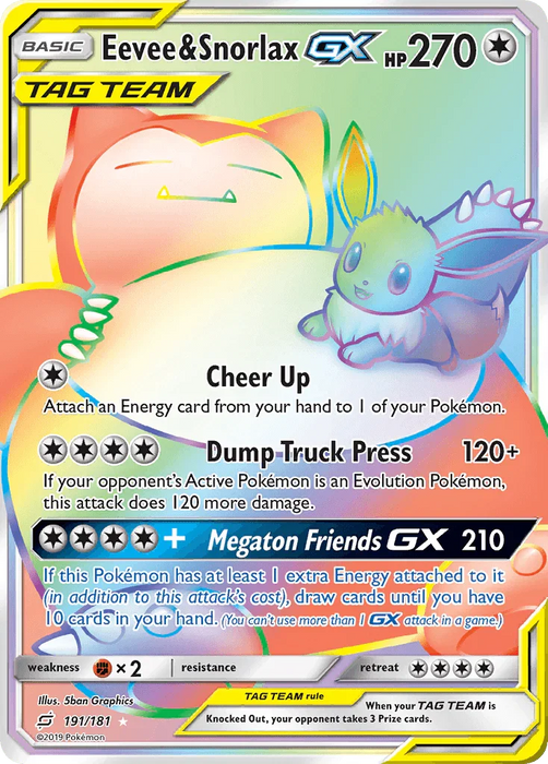 Eevee & Snorlax GX (191/181) [Sun & Moon: Team Up] - for just $108.50! 