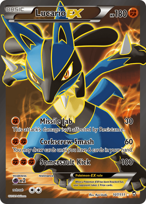 Lucario EX (107/111) [XY: Furious Fists] - for just $61.25! 