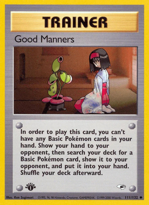 Good Manners (111/132) [Gym Heroes 1st Edition] - for just $1.75! 