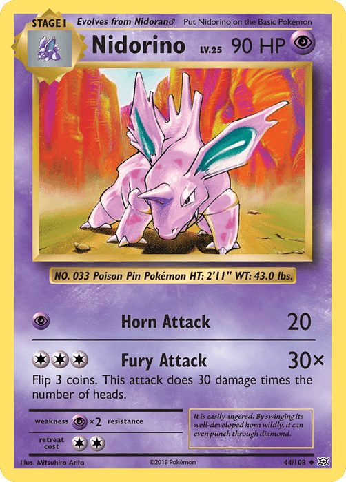 Nidorino (44/108) [XY: Evolutions] - for just $0.10! 