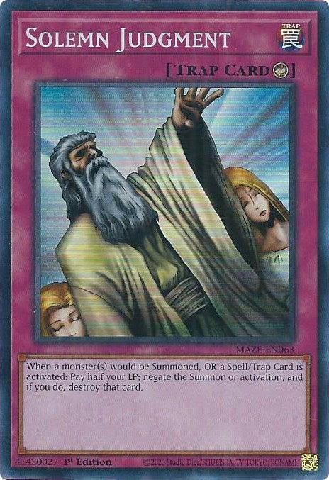 Solemn Judgment [MAZE-EN063] Super Rare - for just $0.95! 