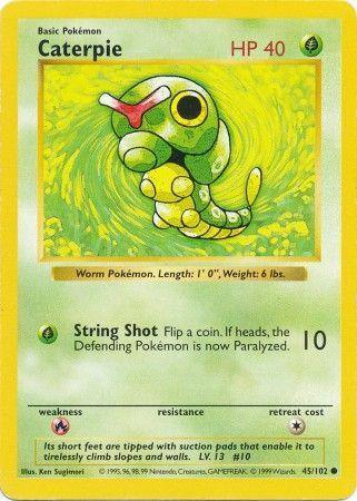 Caterpie (45/102) [Base Set Shadowless Unlimited] - for just $1.80! 