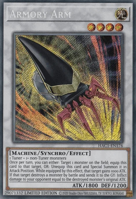 Armory Arm [HAC1-EN176] Secret Rare - for just $5! 