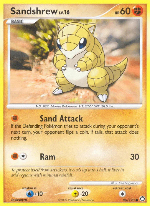 Sandshrew (96/123) [Diamond & Pearl: Mysterious Treasures] - for just $0.35! 