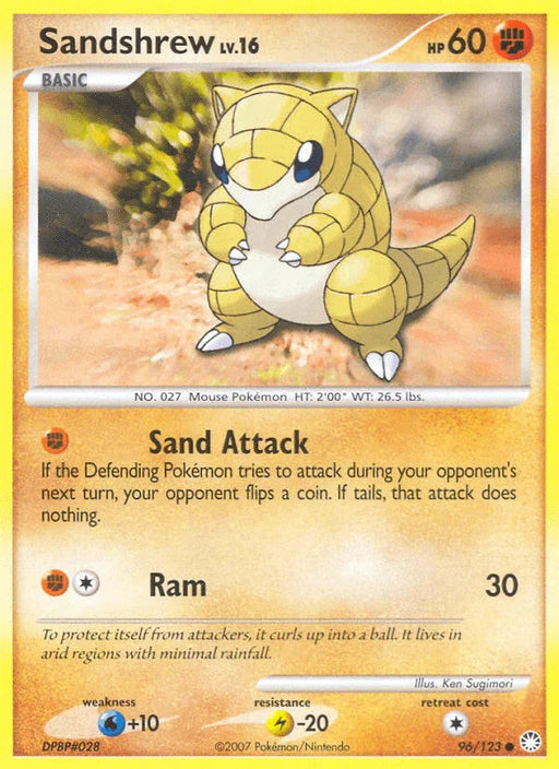 Sandshrew (96/123) [Diamond & Pearl: Mysterious Treasures] - for just $0.35! 