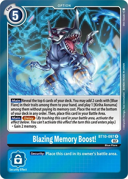 Blazing Memory Boost! [BT10-097] [Revision Pack Cards] - Just $0.09! Shop now at Retro Gaming of Denver