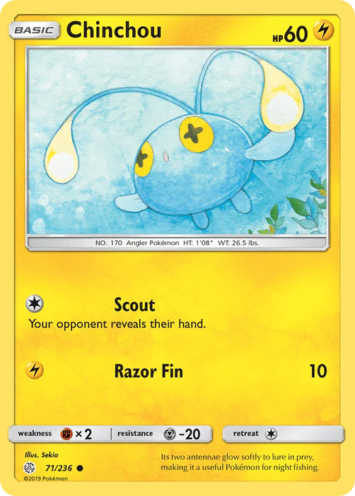 Chinchou (71/236) [Sun & Moon: Cosmic Eclipse] - for just $0.10! 