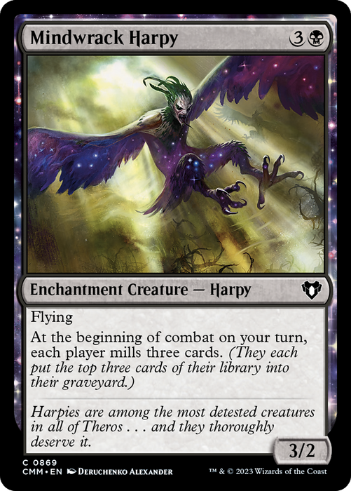 Mindwrack Harpy (CMM-869) - Commander Masters: (enchantment) - for just $0.08! 