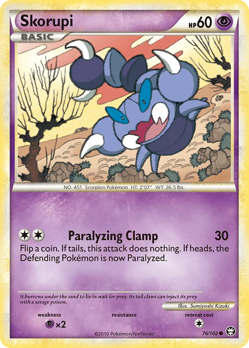 Skorupi (76/102) [HeartGold & SoulSilver: Triumphant] - for just $0.15! 