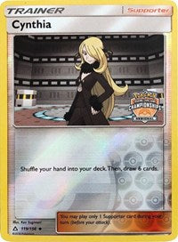 Cynthia (119/156) (Regional Championship Promo) [Sun & Moon: Ultra Prism] - Just $3.15! Shop now at Retro Gaming of Denver