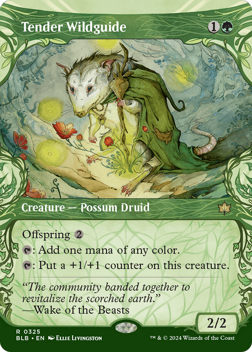 Tender Wildguide (BLB-325) - Bloomburrow: (Showcase) (Borderless) - for just $0.32! 